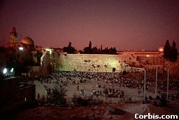 Crepúsculo, El Muro Occidental del Segundo Templo, Jerusalén, Israel