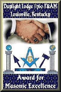 Daylight Lodge #760 F&AM, Award for Masonic Excellence