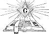 square & compass on Bible graphic
